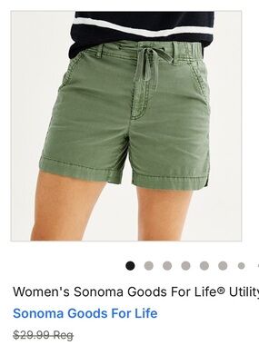 Women’s Sonoma Goods for Life Utility Shorts — Manolo Olive XL